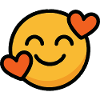 Liebe Smiley mit Herzen