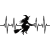 Witch's flight in heartbeat design
