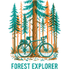 Forest Explorer Risograph Fahrradkunst