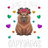 Girl capybara lover sweet capybara