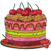 Bunter Mehrschichtkuchen