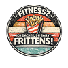 Fitness vs Fritten – Retro Fries Badge