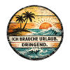 Urlaub Dringend Retro Badge