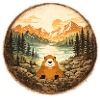 Marmot forest lake mountain