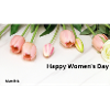 Happy Women's Day Pink Tulips