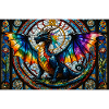 Dragon in glass style