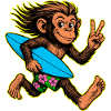 Surfing Monkey Surf Vibes