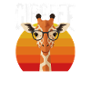 Cool Żyrafa Tata Okulary Retro