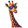 Patriotic Giraffe USA Glasses