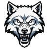 Wild Arctic White Wolf Maskottchen-Maskottchen-Logo