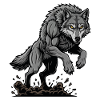 Werwolf Mighty Racing Maskottchen Wolf