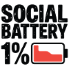 Social Battery 1% Graphic Tee