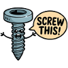 Screw This Cartoon Screw Character