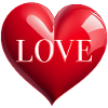 LOVE RED HEART SHAPE RAINBOW