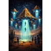 Alien UFO Pyramid Rocket
