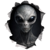 Alien Looking Out Of Shirt