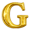 Gold G Motif – Metallic Letter