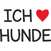 Ich ❤️ Hunde – Süßes Hundeliebe Textdesign