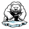 Arktischer Eisbär Maskottchen Maskottchen Bär