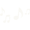 Flow of notes silhouette