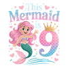 Mermaid 9th Birthday 9 Years