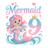 Mermaid 9th Birthday 9 Years