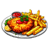 Schnitzel with fries