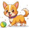 Cuddly Dog Ball Fun