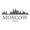 Moscou Russie, silhouette de Moscou