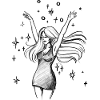 Dancing Woman Empowerment - Illustration