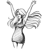 Dancing Woman Empowerment - Illustration