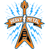 Heavy Metal-banner med gitarr