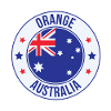 Orange Australia Flag Badge