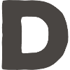 Minimalbuchstabe D Fett Monogramm-Typografie