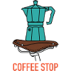Aqua Moka Pot Coffee Stop