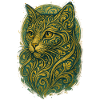 Baroque Filigree Ornamental Cat