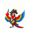 F CAW F Funny Pirate Macaw Parrot Meme