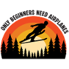 Retro ski jumper in sunset