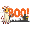 Boo Giraffe Ghost Halloween Cute
