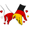 Poland Germany Flag Holding Hands