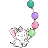 Éléphant ballon avec arc