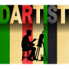 Dartist artist in the studio