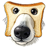 Funny Dog Toast Cartoon