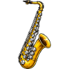 Golden Saxophone in Jazz Style