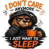 Grumpy Bear Sleep Tee Design