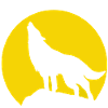 Mondsilhouette Wolfheulen