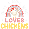 Girl Loving Chickens Rainbow