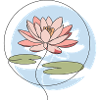 Water Lily Line Art Illustration