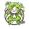 Lime Slime Girl Illustration