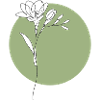 Freesie Line Art Blumen Illustration  